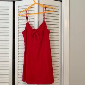 Red mini dress